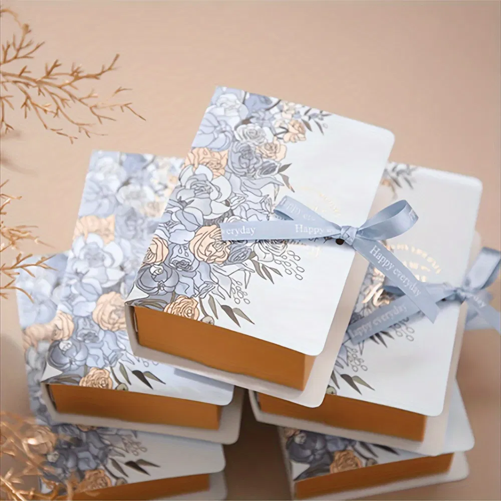 Caixas de presente em forma de livro personalizáveis com fita, perfeitas para casamentos, aniversários, Natal, Halloween e ocasiões especiais para embalagem de doces e chocolates