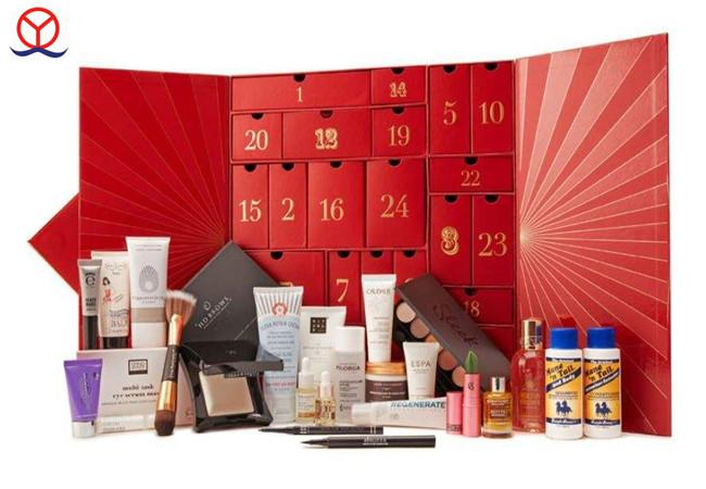 Quente! Embalagem de presente personalizada com logotipo impresso, calendário do advento de luxo, caixa de Natal
