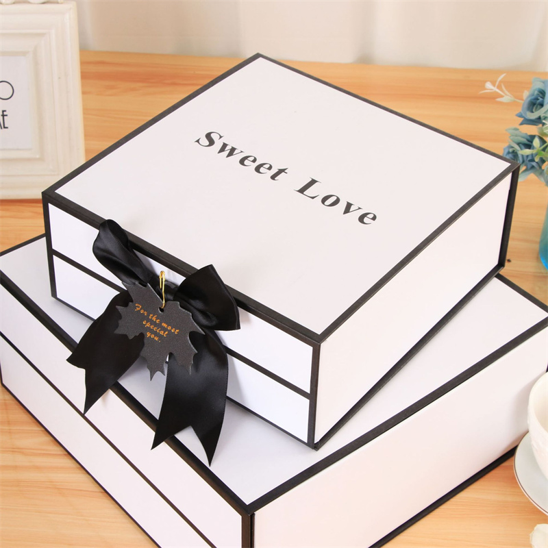Caixa de Embalagem de Papel Magnético Dobrável de Papelão Rígido para Cosméticos, Maquiagem, Joias, Roupas, para Relógio, Casamento, Festa, Natal, Festival, Embalagem de Presentes com Fita