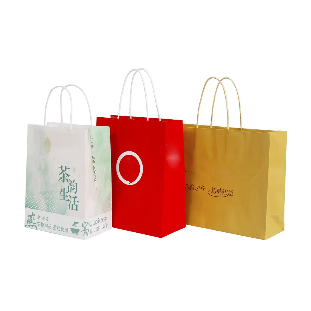 Tamanhos de Alça Personalizados Bolsas Ecológicas Embalagem de Presente Kraft para Sapatos Roupas Sacolas de Papel Reutilizáveis para Compras