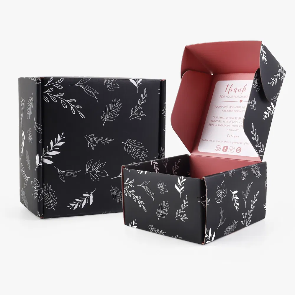 Caixas de presente de papel para envio, embalagem dobrável de papelão corrugado com logotipo personalizado impresso