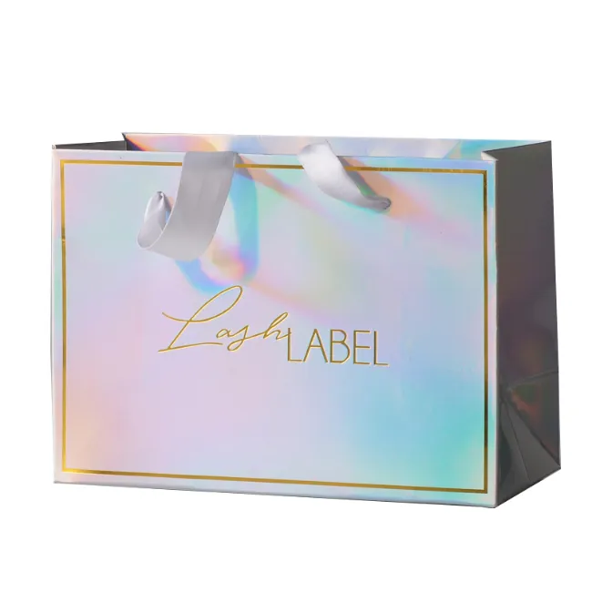 Embalagem de Roupas de Luxo Personalizada para Compras, Sacola de Papel para Presentes com Seu Próprio Logo