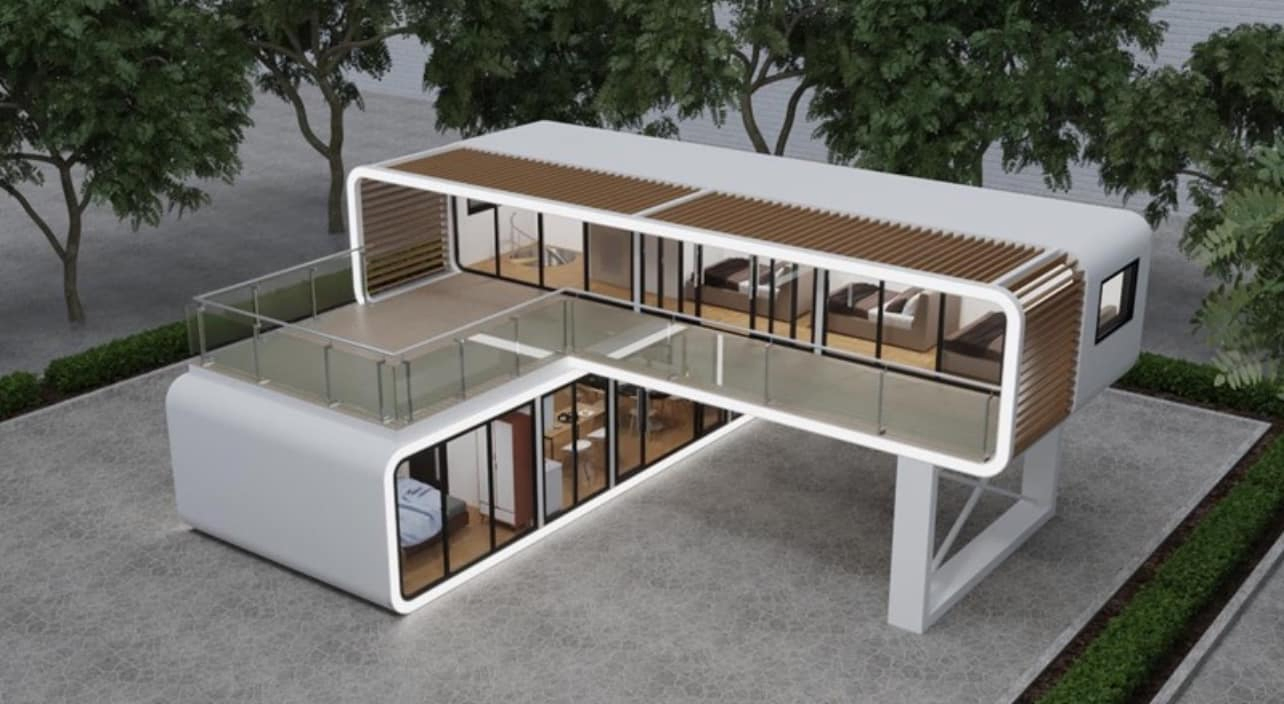 20FT 40FT منزل حديث خارجي شعبي مسبق الصنع منزل صغير كابينة تفاح