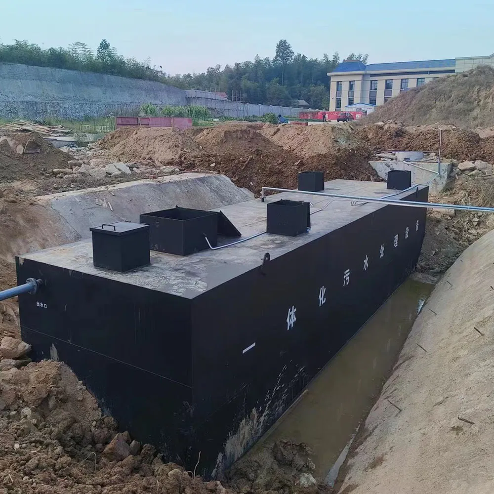 مصنع مخصص لمحطة معالجة مياه الصرف الصحي 20FT 40FT وحدة معالجة مياه الصرف الصحي المعبأة مع التحكم التلقائي