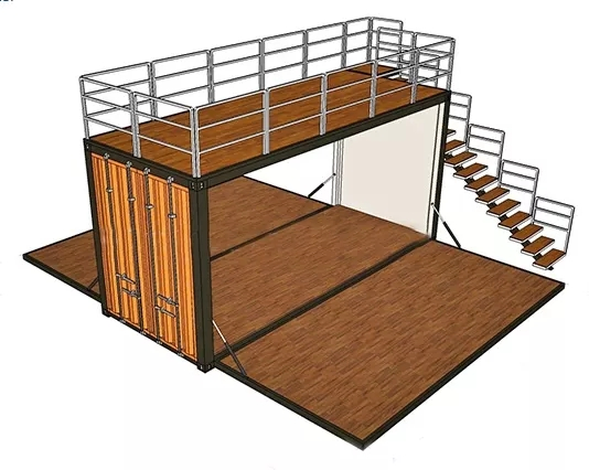 الصين 20FT حاوية شحن مسبقة الصنع تصميم جميل حاوية مقهى متنقلة حاوية بار/مقهى حاوية