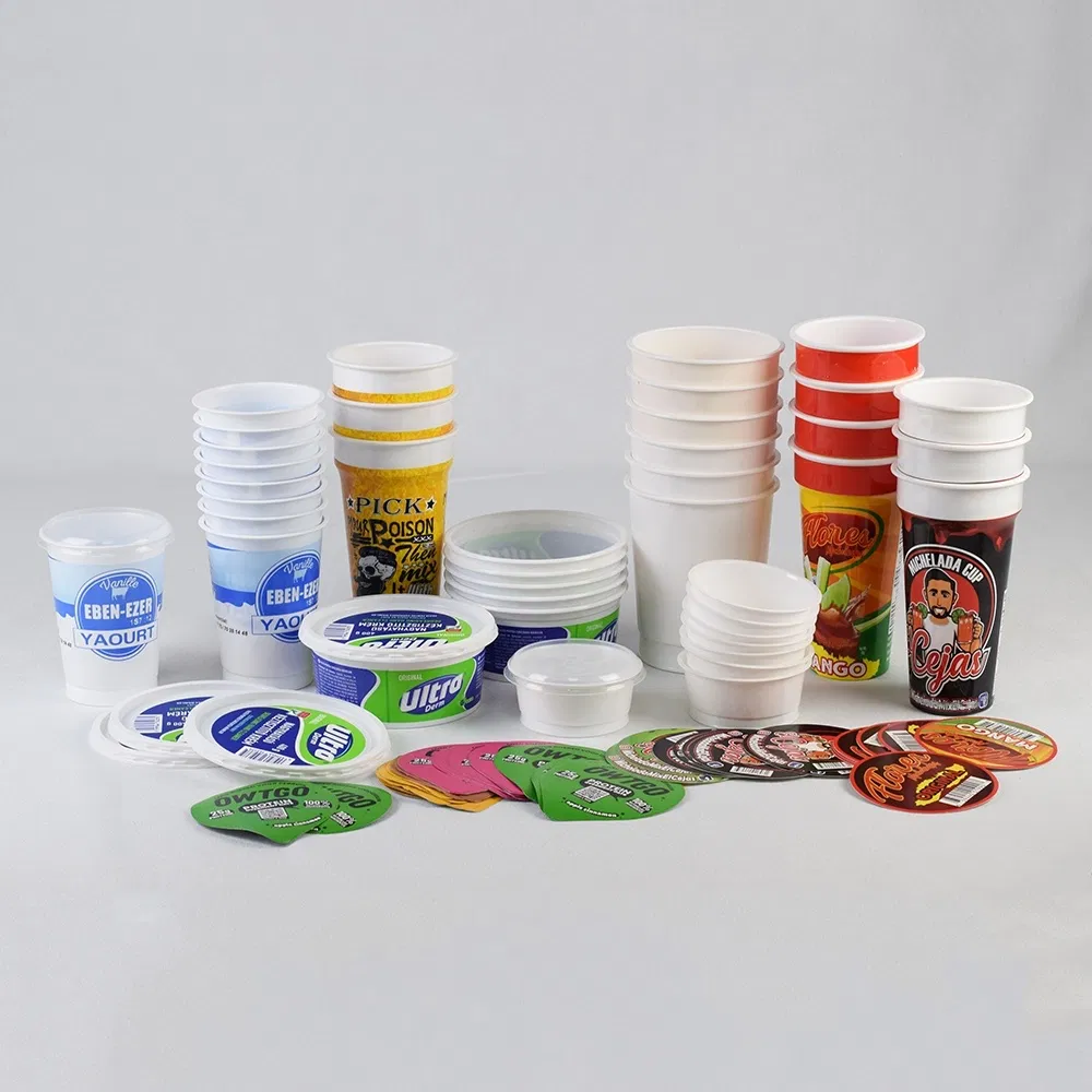 1000ml 1000g 32oz 34oz وعاء بلاستيكي أبيض من بولي بروبيلين لتغليف الزبادي لوجبات الطعام السريعة، المكسرات، سلطة الفواكه، الفشار الطازج