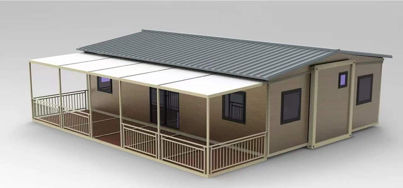 20FT منزل حاوية فولاذية معيارية 3 غرف نوم منزل متنقل قابل للتوسع