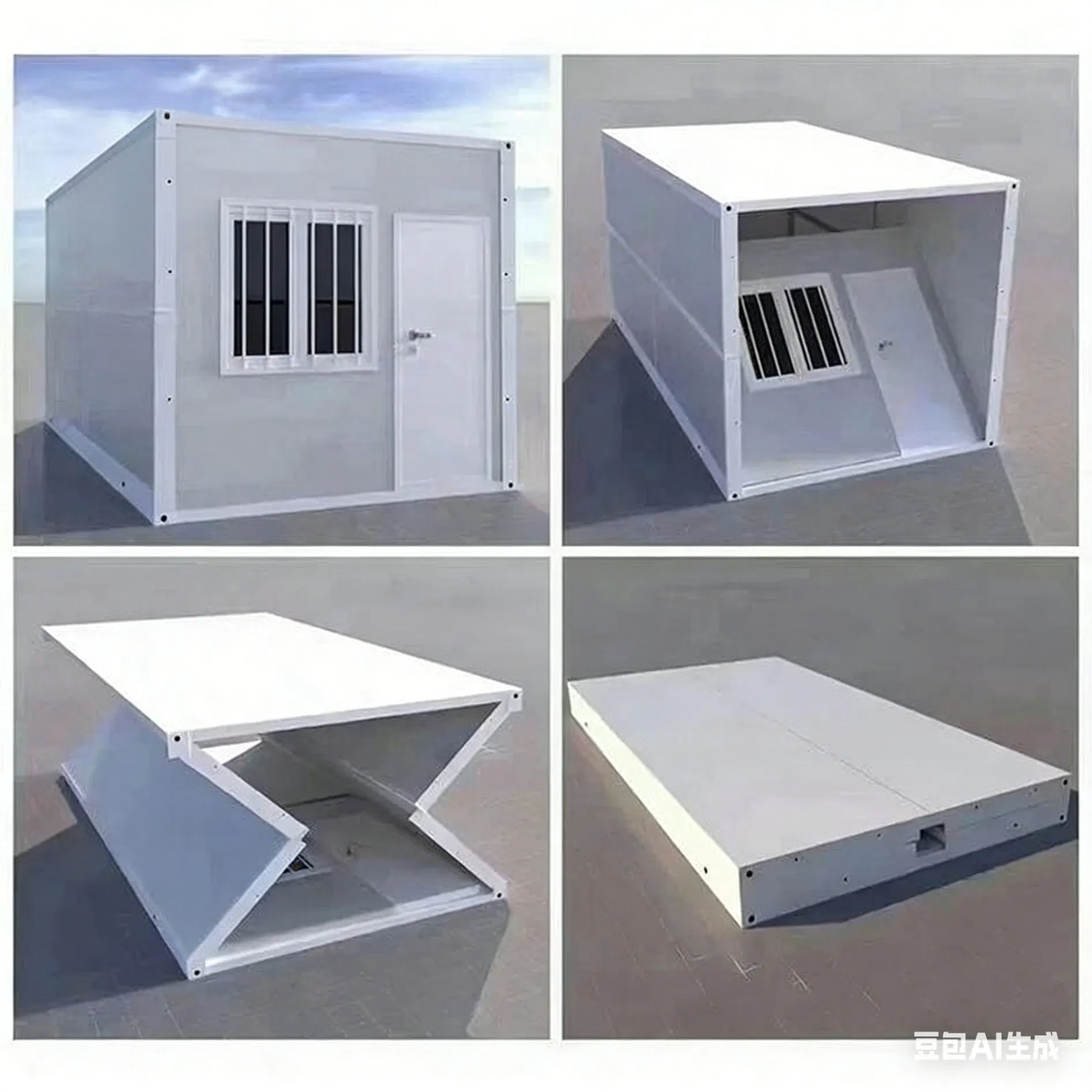 كابينة حراسة أمنية من حاوية مسطحة معتمدة من CE 20FT مبنى مسبق الصنع صغير الحجم للتصدير المباشر من المصنع إلى جميع أنحاء العالم