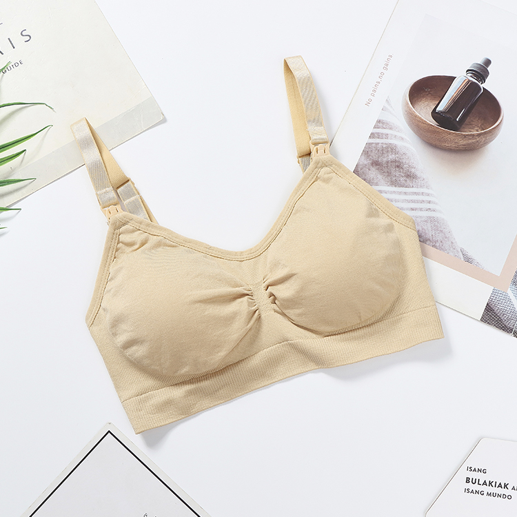Wholesale Breathable Strapless Nursing Bras Everyday Style Knitted Maternity Underwear for Pregnant Women Breastfeeding Bra