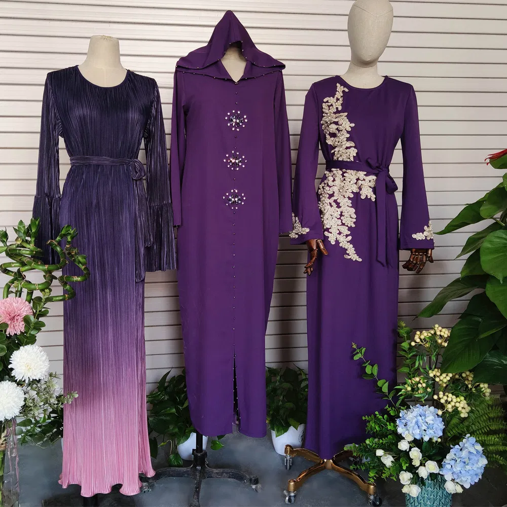 New Fashion Ladies Wholesale Maxi Dress Women Modest Clothing Dubai Abaya Modest Wear Muslim Islamic Clothing Long Sleeve Formal Dresses