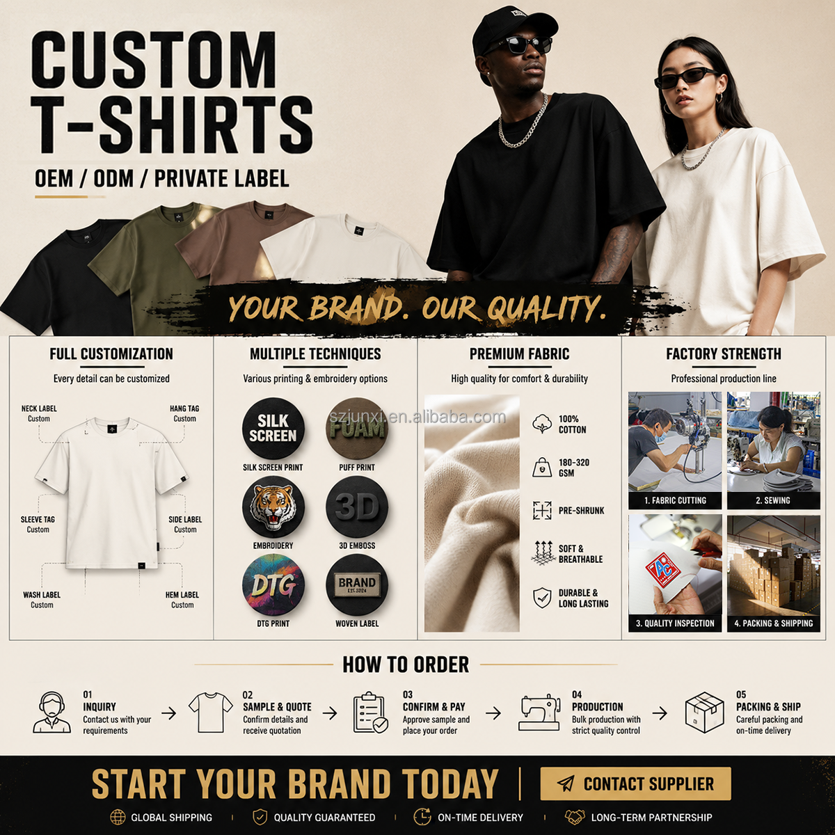 250GSM Women &amp; Men's Clothing Manufacturer Wholesale Custom 100% Cotton Solid Knitted Blank Drop Shoulder Plus Size T-Shirts