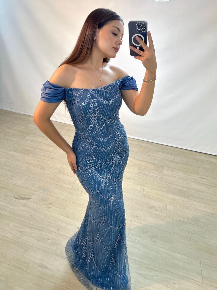 Luxury Red Modern Straight Fitted Evening Dress off Shoulder Long Gown Elegant Party Navy Blue Black Custom Design