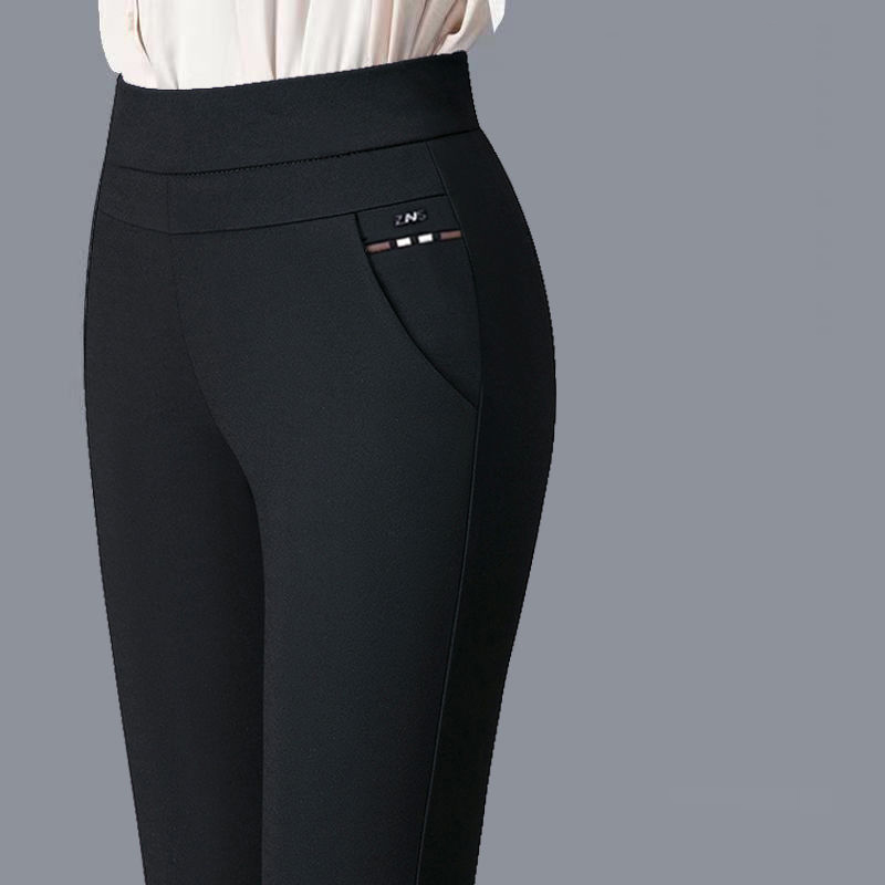 Wholesale High-quality Women's Business Pants Women's Casual Trousers Loose Thin High Waist Middle-aged Leisure Pencil Trousers