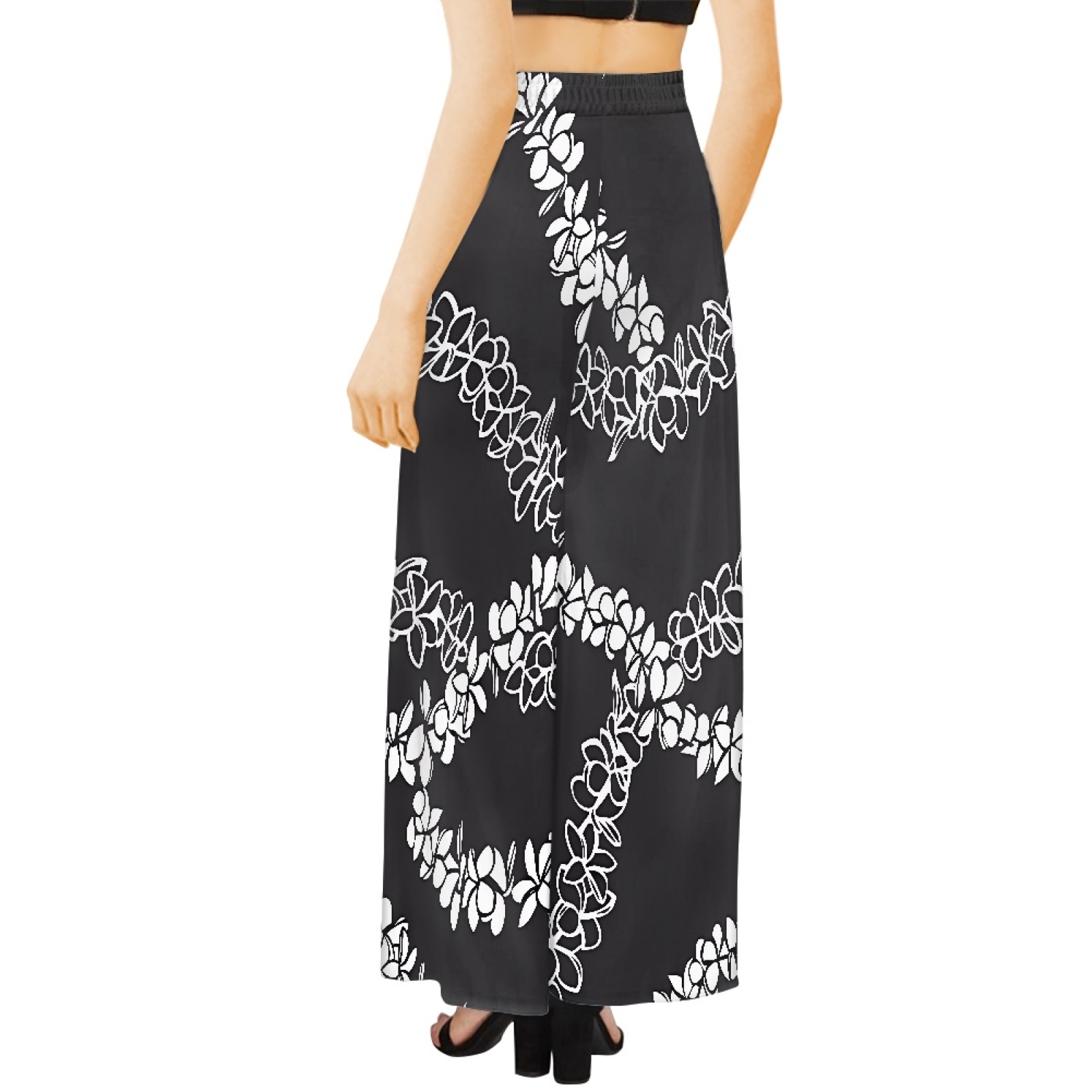 Women's Fall Summer Fashion Baggy Palazzo Pants Custom Pattern Print Polynesian Hawaiian Wide Leg Oversized Trousers Chiffon