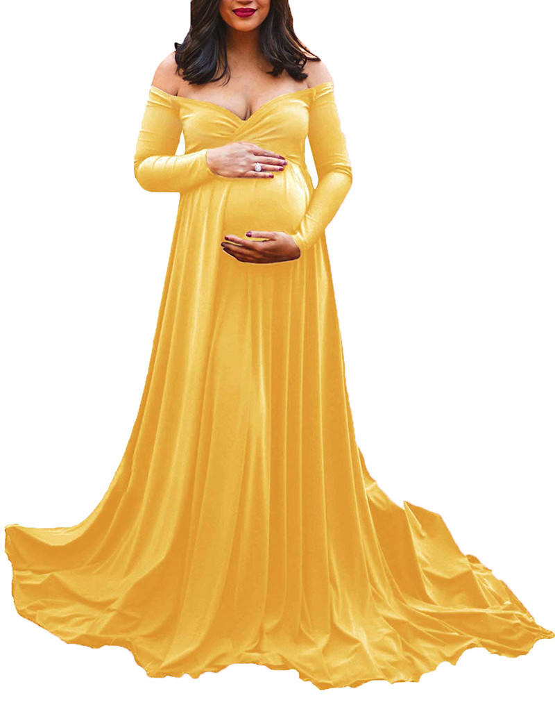 Maternity Dress for Photography Maternity Clothes Clothing Dress Gown for Photo Shoot Pregnant Pregnancy Clothing Dress