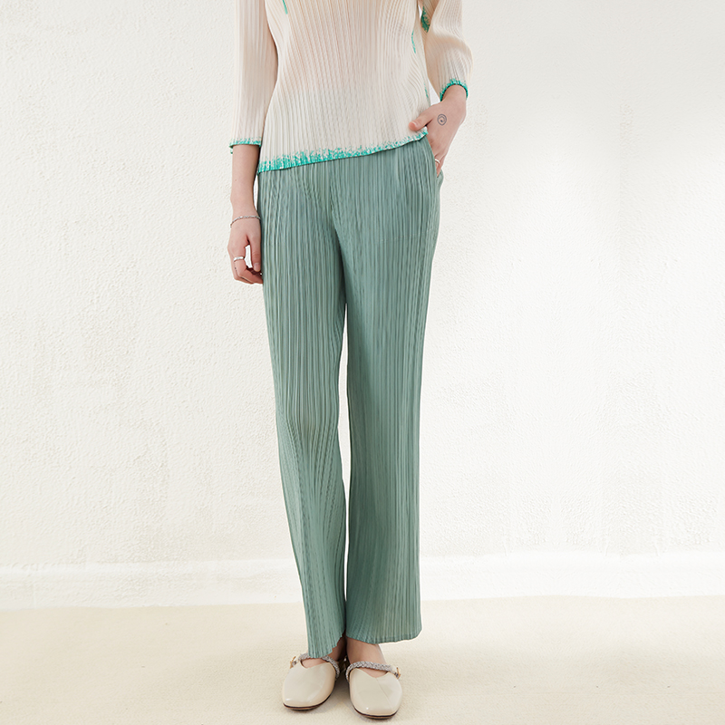 Miyake Pleated Top Selling Summer Loose Pants Pleated Women Casual Pants Women's Pants &amp; Trousers