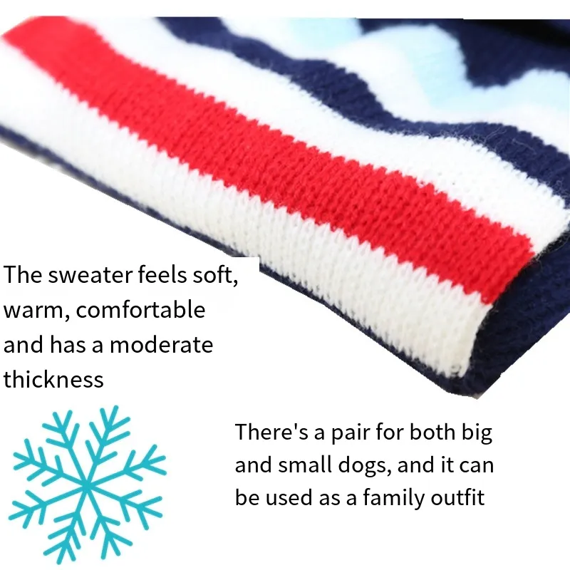 Hot Selling Christmas Pet Cat Dog Sweater Warm Dog Winter Knit Clothes