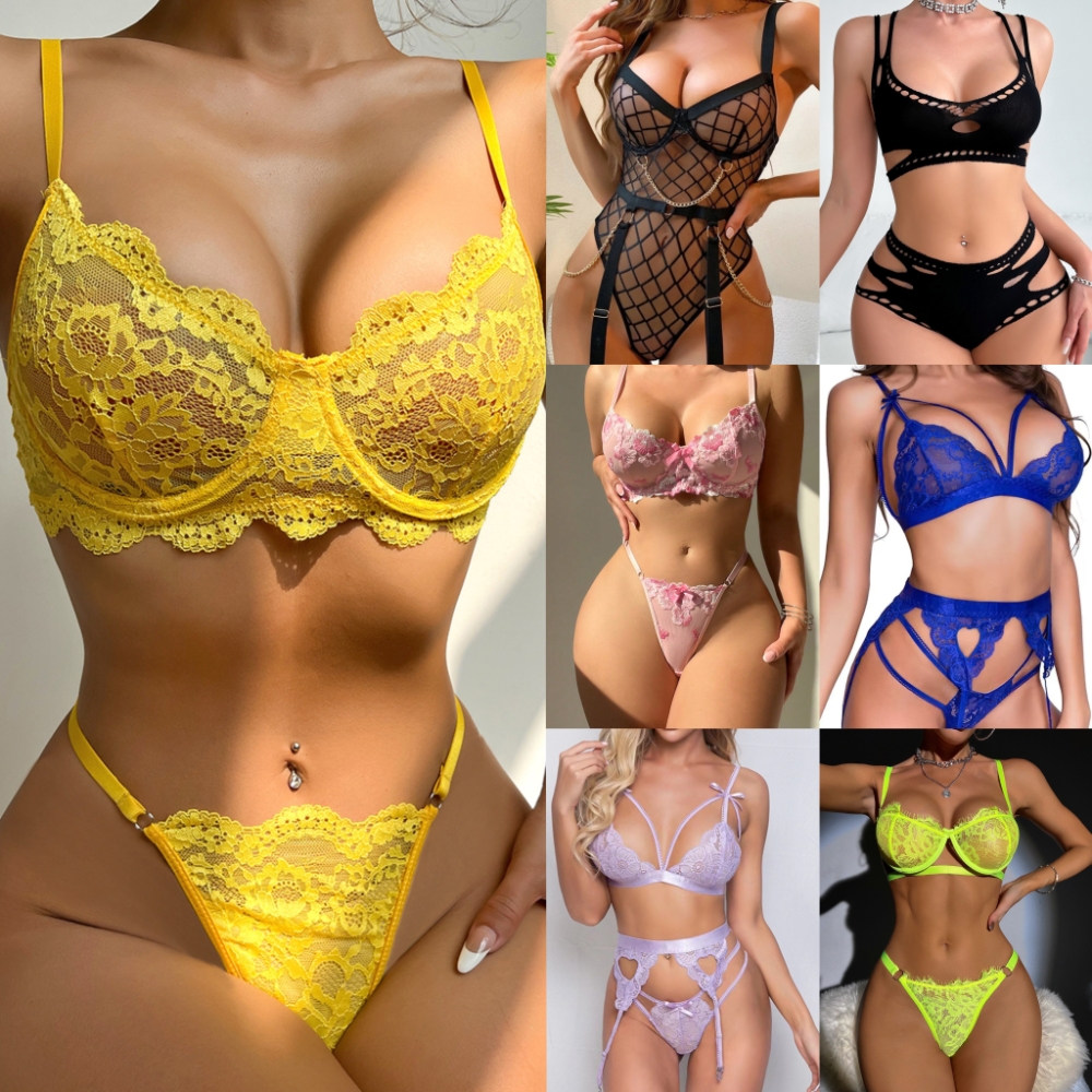 Factory Hot Sale Women's Nightrobe Set Lingerie Grande Taille Women Lace Lingerie Lingerie Femme Seamless Women's Underwear