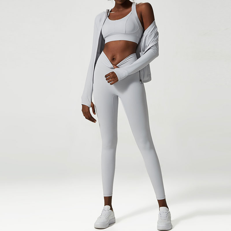 Women's Active Sport Long Sleeve Yoga Sets Seamless Gym Fitness Athletic Activewear with Solid Pattern Shorts Workout Gear