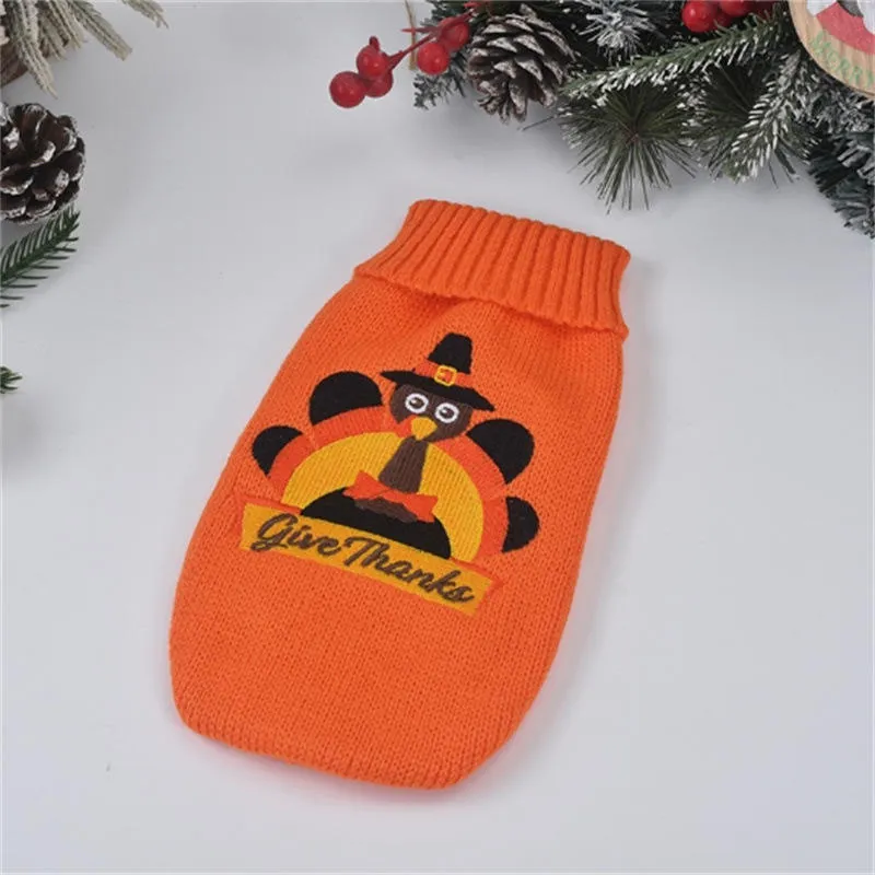 Hot Selling Christmas Pet Cat Dog Sweater Warm Dog Winter Knit Clothes
