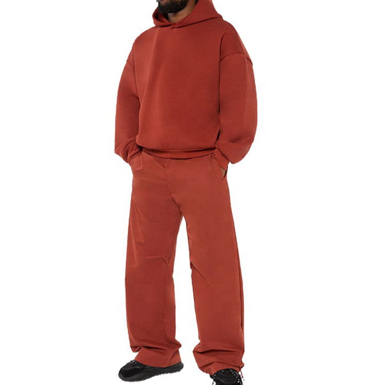Custom Tracksuit Men Embroidered Hoodie Jogger Set Oversized Pullover Hoodies Sweatpants For Unisex