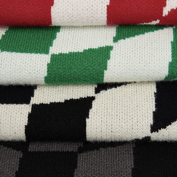 Geometric Sleeveless Male Pullover Tops Fashion V Neck Sweater Vest Manufacture Jacquard Knitted Sweater Unisex Sweaters