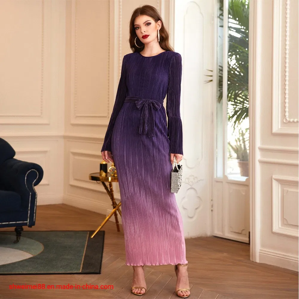 New Fashion Ladies Wholesale Maxi Dress Women Modest Clothing Dubai Abaya Modest Wear Muslim Islamic Clothigns Long Sleeve Formal Dresses