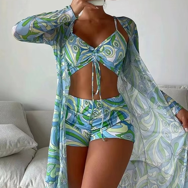 Wholesale Beach Designer SwimSuit Girls Bikini Beachwear Floral Push up Bikini Manufacturer Swimwear Women