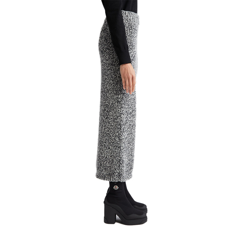 Wholesale Custom Logo OEM &amp; ODM Elegant Cozy Maxi Pencil Wool Cotton Blend Knit Women's Sweater Skirt