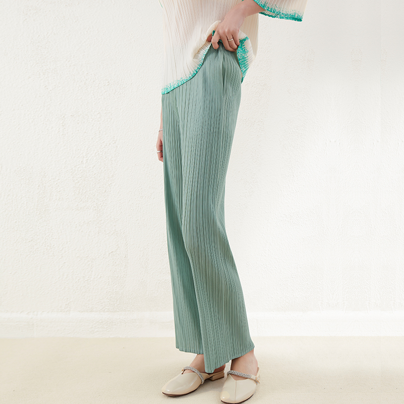 Miyake Pleated Top Selling Summer Loose Pants Pleated Women Casual Pants Women's Pants &amp; Trousers