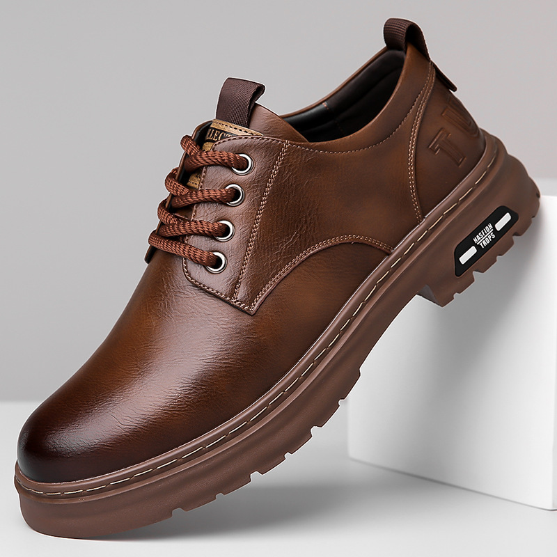 Hot Selling Men's Casual PU Shoes 2026 New Style Business Workwear Shoes