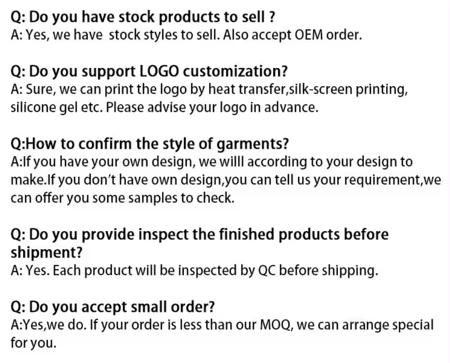 Size chart and guidelines