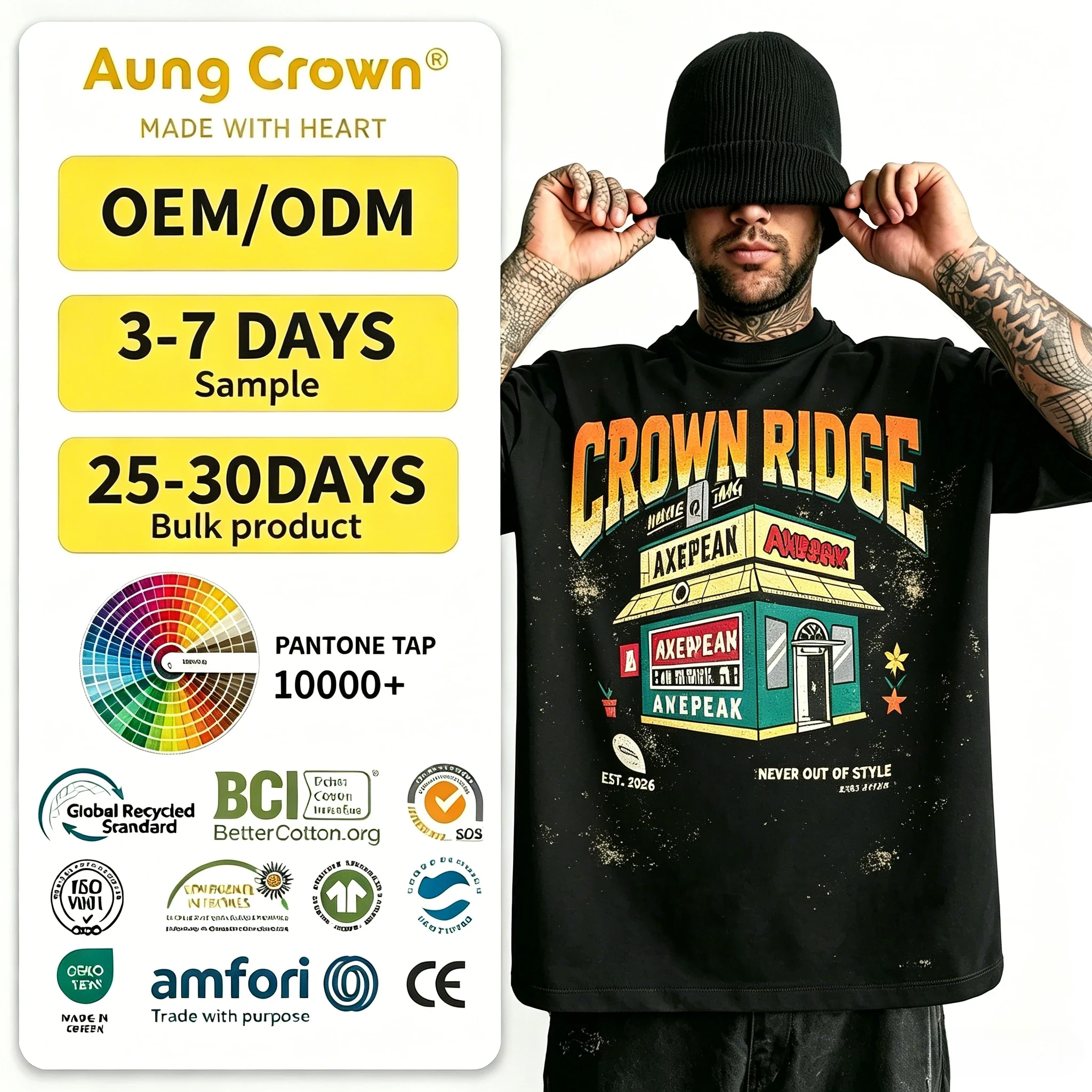 250GSM Women &amp; Men's Clothing Manufacturer Wholesale Custom 100% Cotton Solid Knitted Blank Drop Shoulder Plus Size T-Shirts