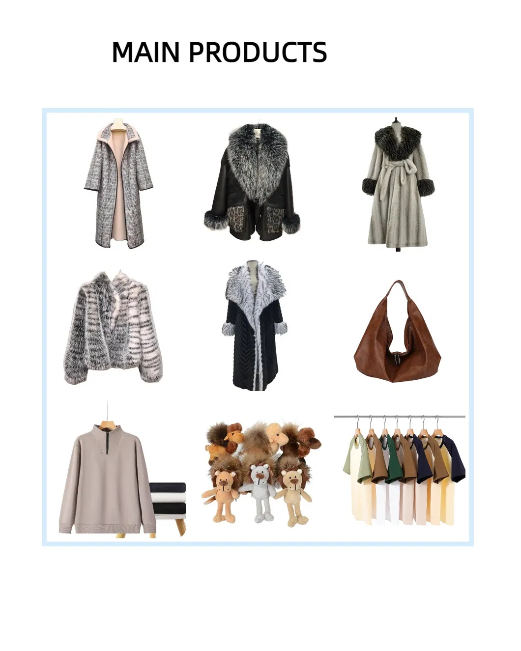 Chic Blue and Silver Fox-Simulated Women's Outerwear Jacket