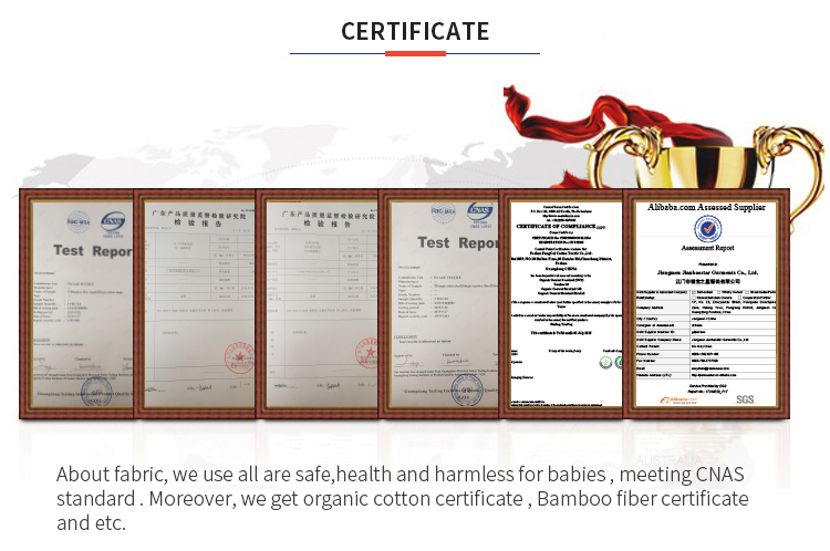 Factory quality certificates