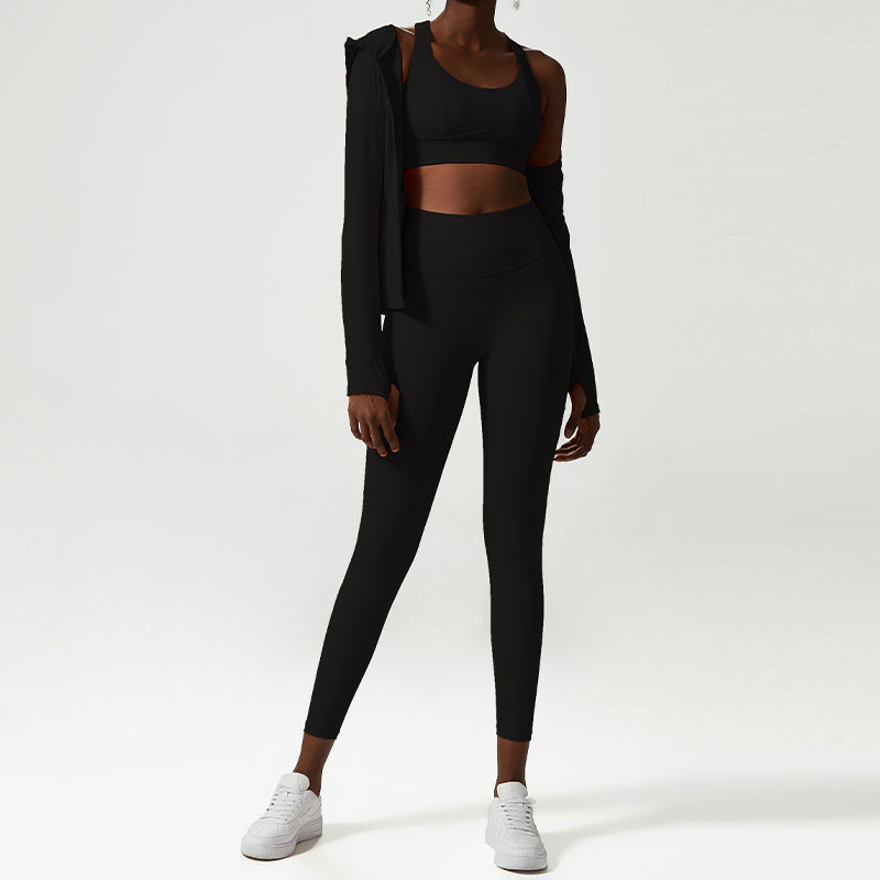 Women's Active Sport Long Sleeve Yoga Sets Seamless Gym Fitness Athletic Activewear with Solid Pattern Shorts Workout Gear