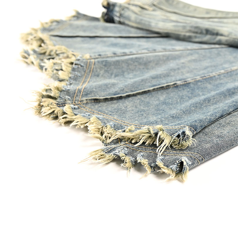 In Stock Women's Jeans Long Skirt Jean Dress Streetwear High Waist A-line Denim Skirts