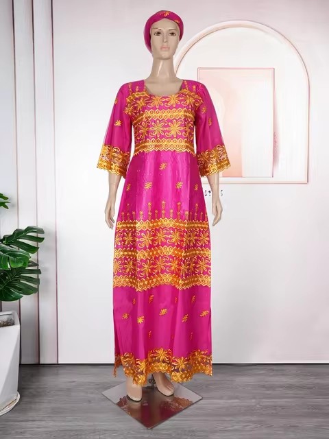 African Clothes for Women 2024 Plus Size African Dashiki Ankara Print Robe Bazin Design Wax Wedding Party Dresses