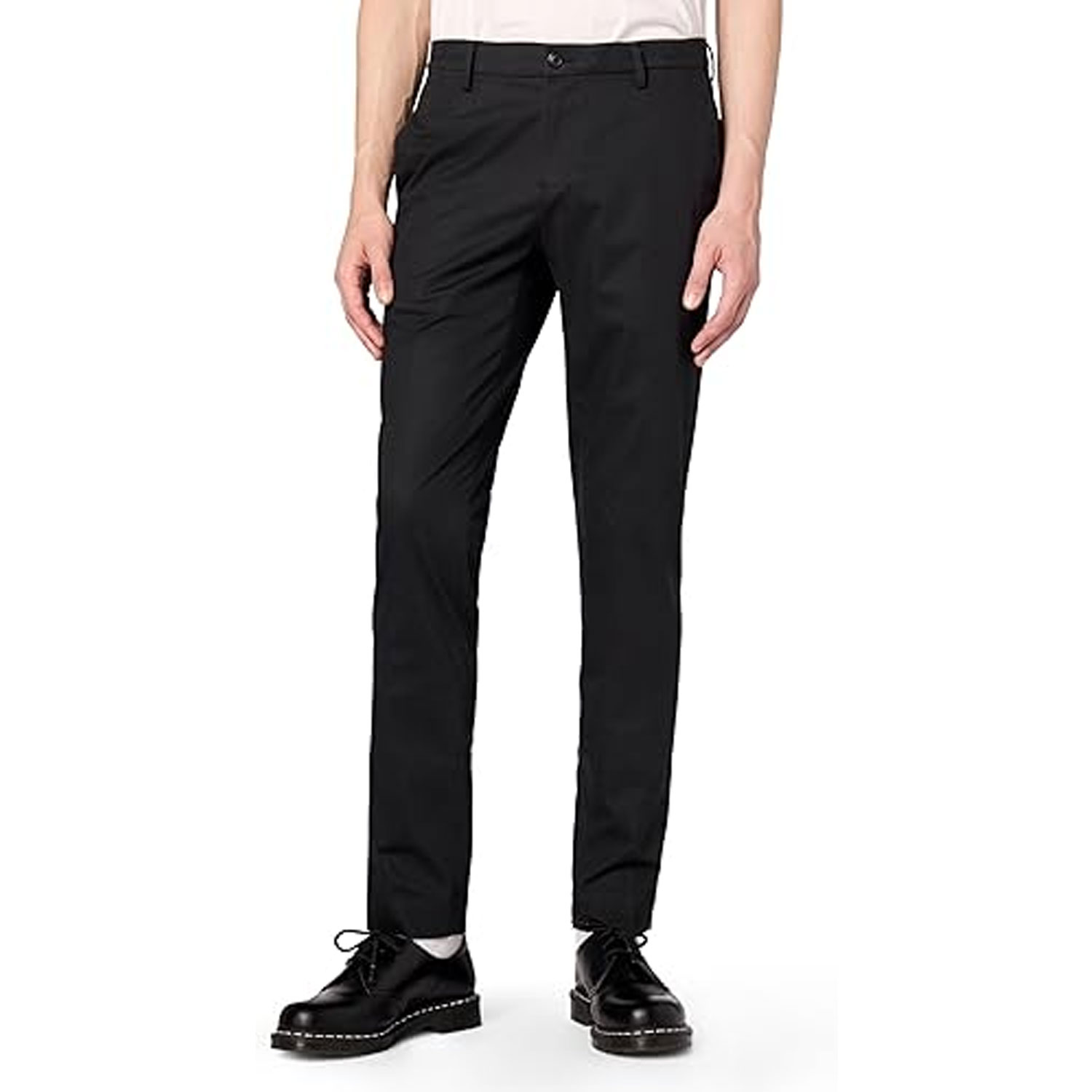 Mens Slim Fit Canvas Chino Pants Windproof Comfortable Cotton Blend Casual Office Workwear Trousers Modern Streetwear