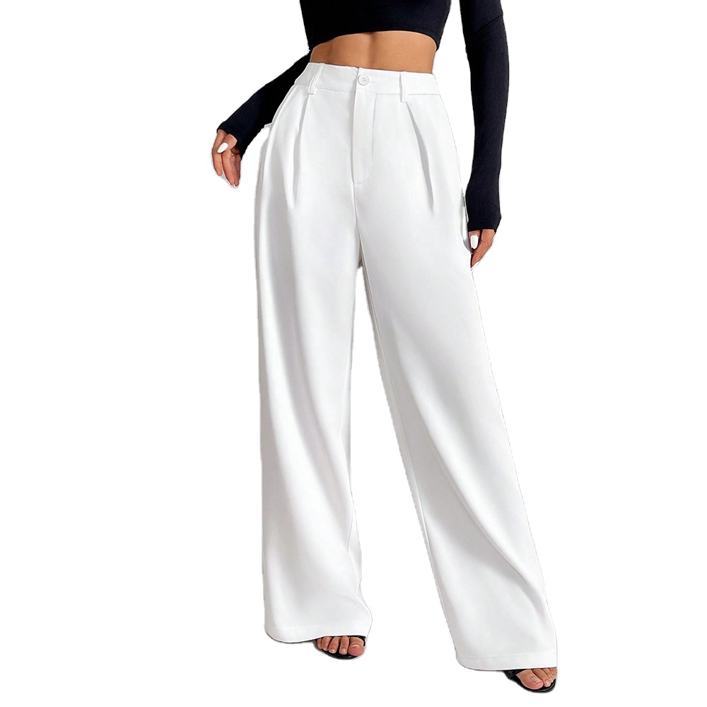 Women's High Waist Wide Leg All- Match Casual Loose Pants