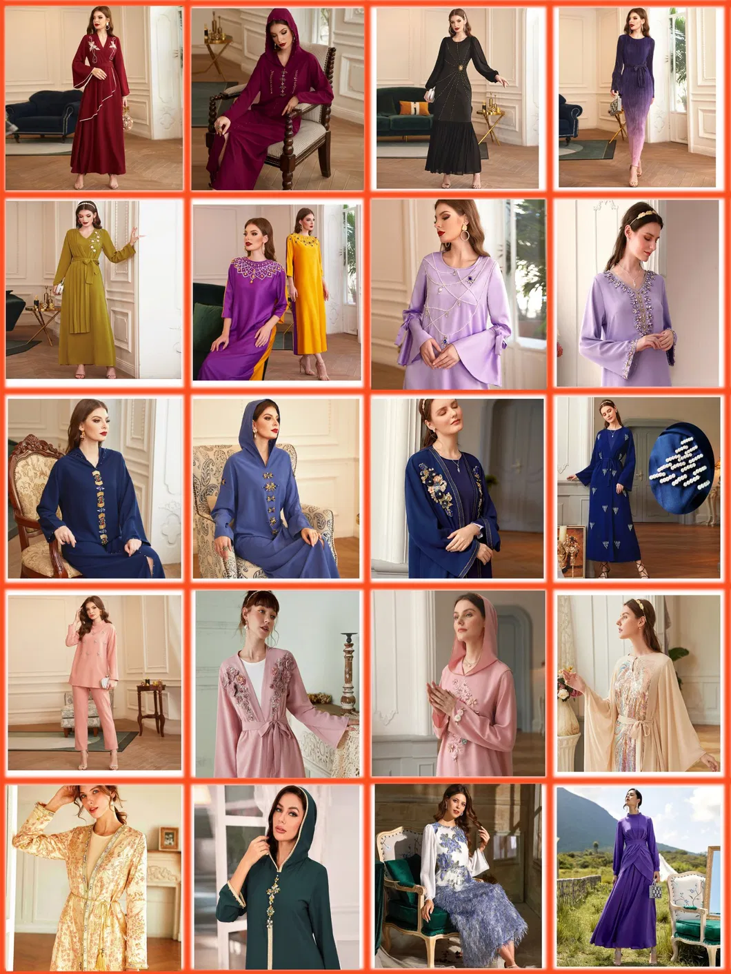 New Fashion Ladies Wholesale Maxi Dress Women Modest Clothing Dubai Abaya Modest Wear Muslim Islamic Clothing Long Sleeve Formal Dresses