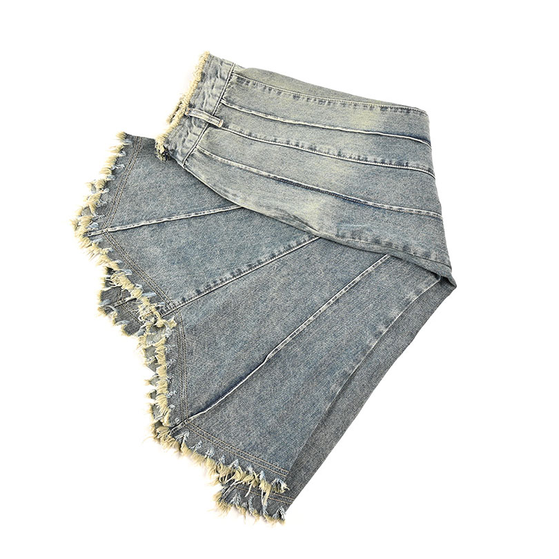 In Stock Women's Jeans Long Skirt Jean Dress Streetwear High Waist A-line Denim Skirts