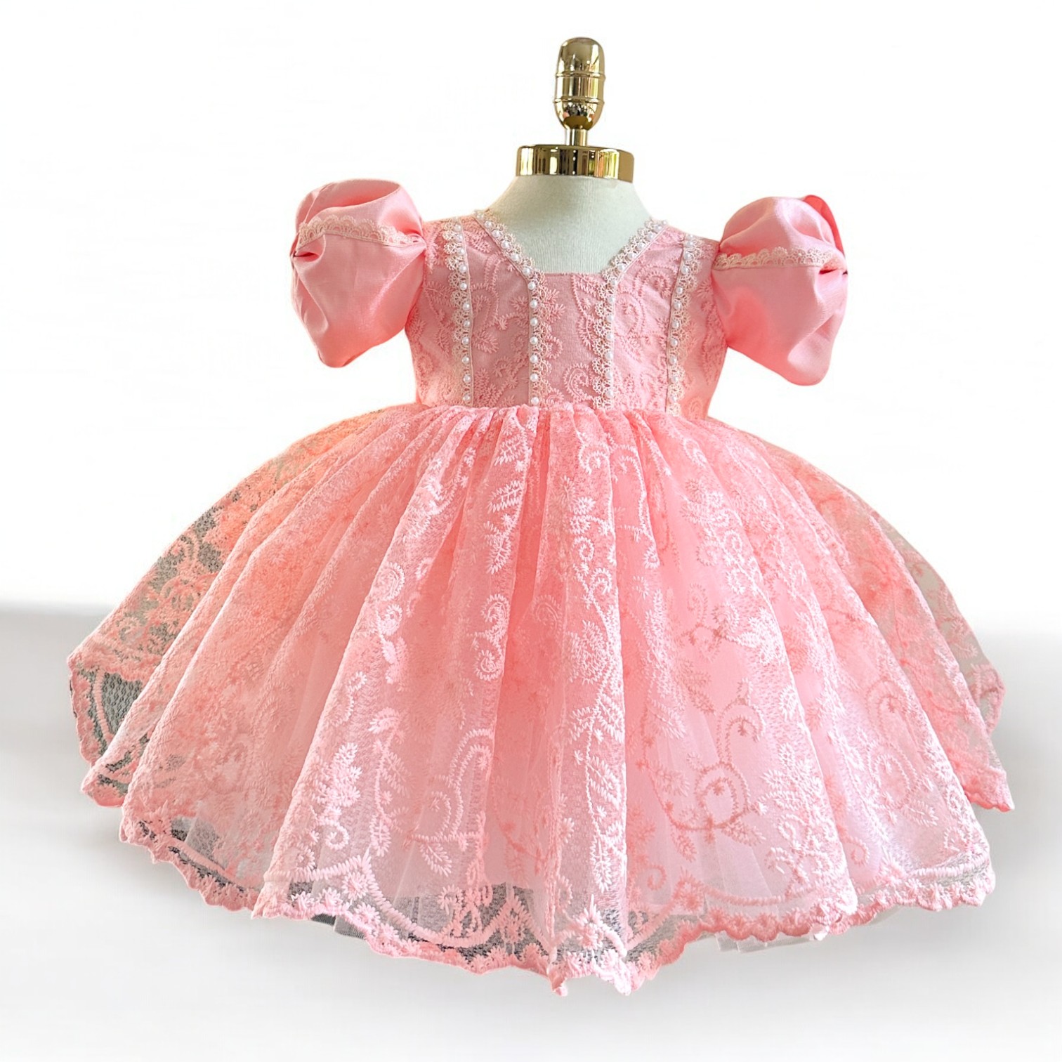 Princess Small Size Comfortable Bow Silk Dress OEM ODM Baby Girl's Party Age Group Clothes Chiffon Lace Decoration for Children