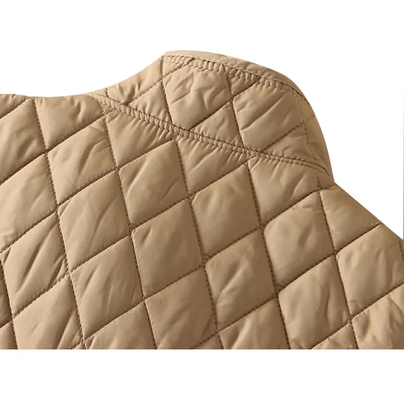 Quilted Stand Collar Vest Texture 1