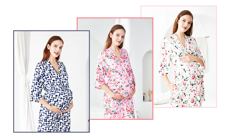 Custom Maternity Robe Sets