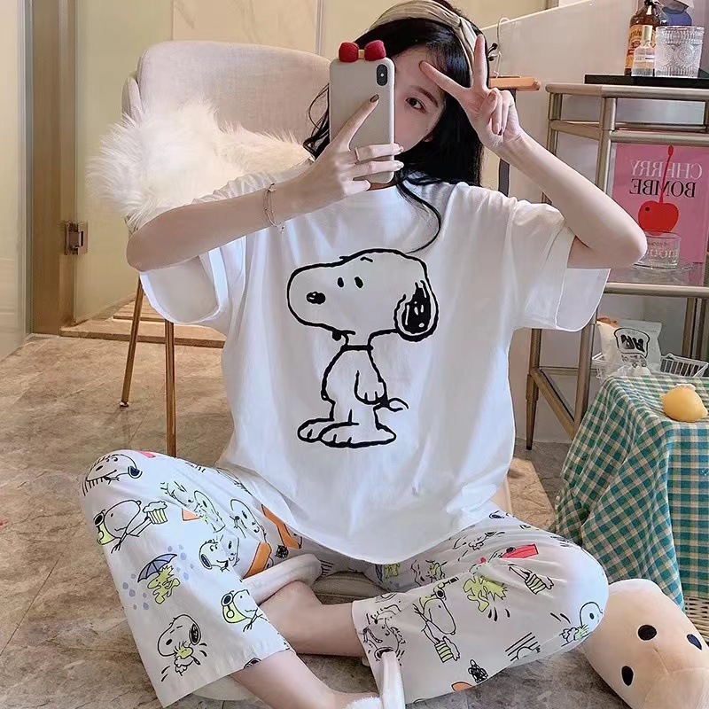 Wholesale Summer Women's Pajamas Large Size Home Wear 2 Piece Milk Silk Casual Loose Sleepwear