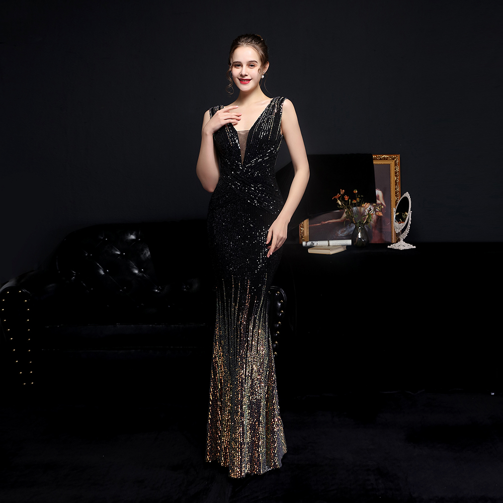 New Arrival Elegant Women's Formal Sleeveless Prom Custom Evening Dress Party Gowns Dress