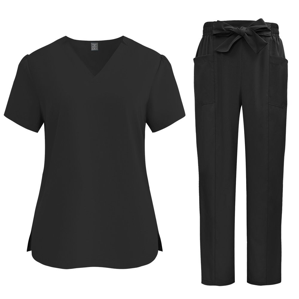 Ladies' Thin Comfortable Breathable Dobby Fabric Doctor Uniform Set ODM Supply Beauty Salons Maternity Centers Dental Clinics