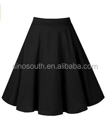 2017 Girls Long Dresses Women's Pleated Vintage Skirts Floral Print Casual Midi Skirt