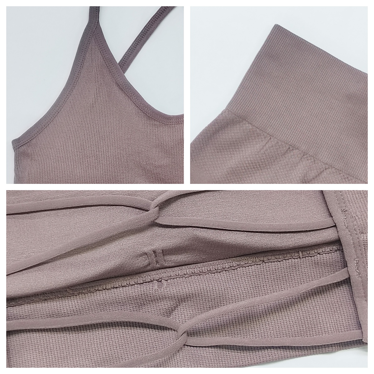 Women Seamless Activewear Bra Set Back View